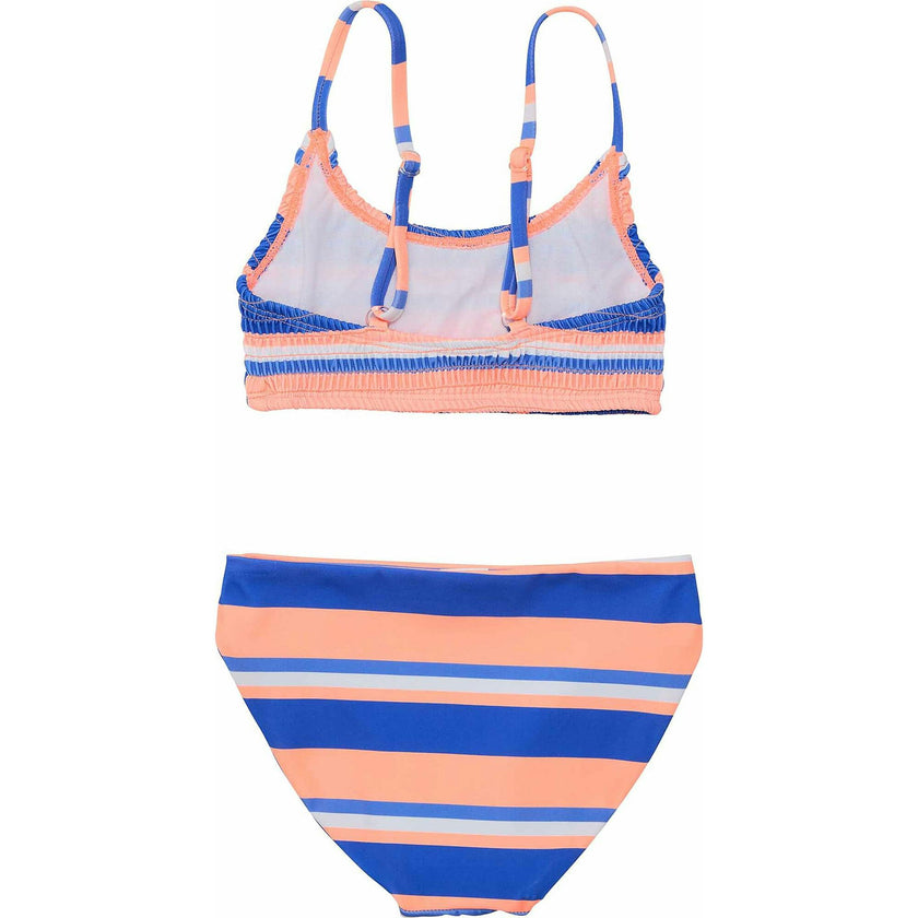 Reversible Sustainable Spaghetti Strap Smocked Top Bikini