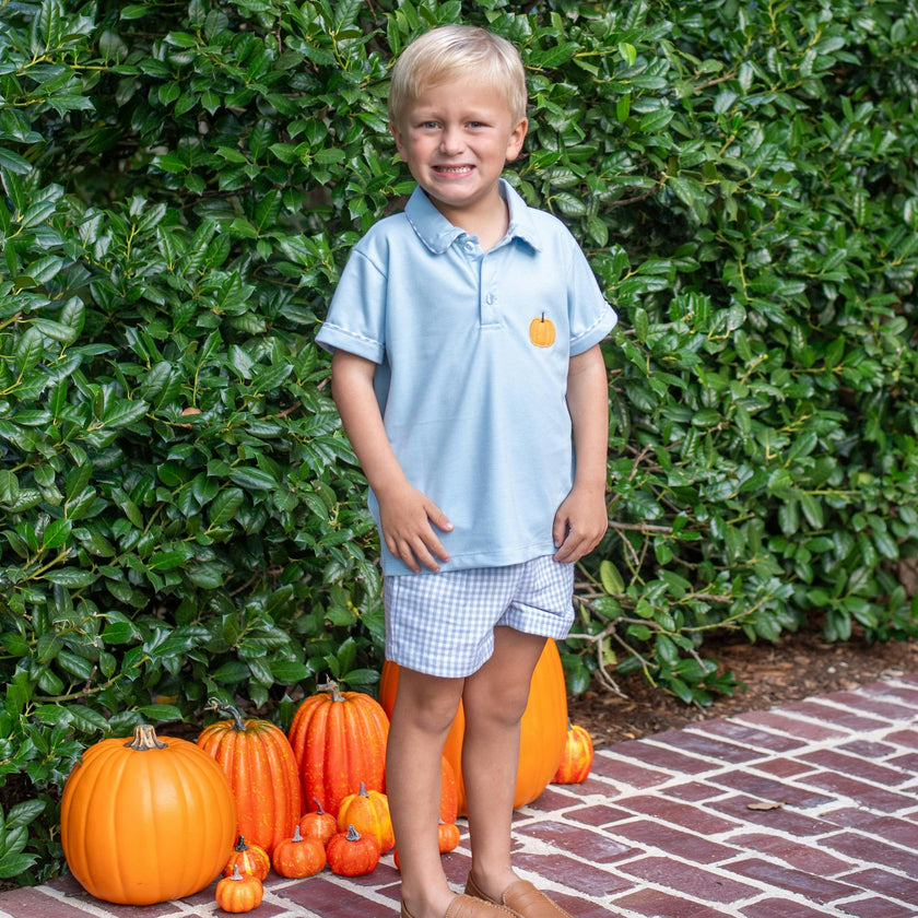 Fields Boy Polo Set - Pumpkins