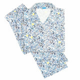 Oysters Women's Button Front Long Pajama Set