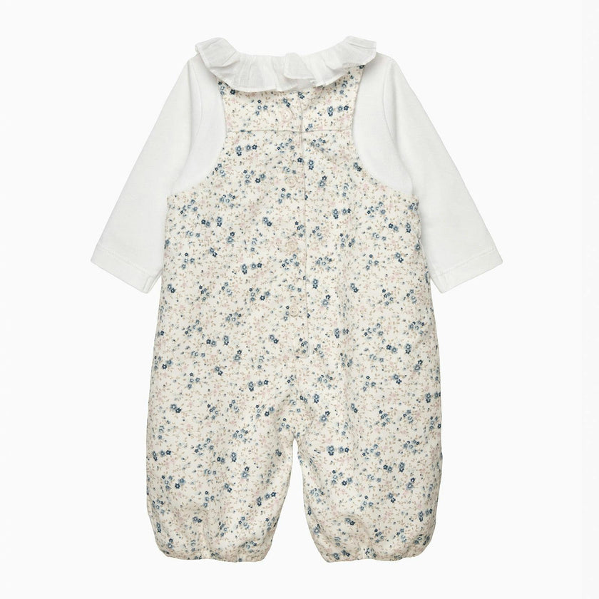 Baby Ditsy Cord Duckling Dungaree Set