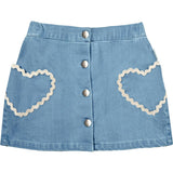 Mipounet SS26 Louise Denim, Skirt Light Blue