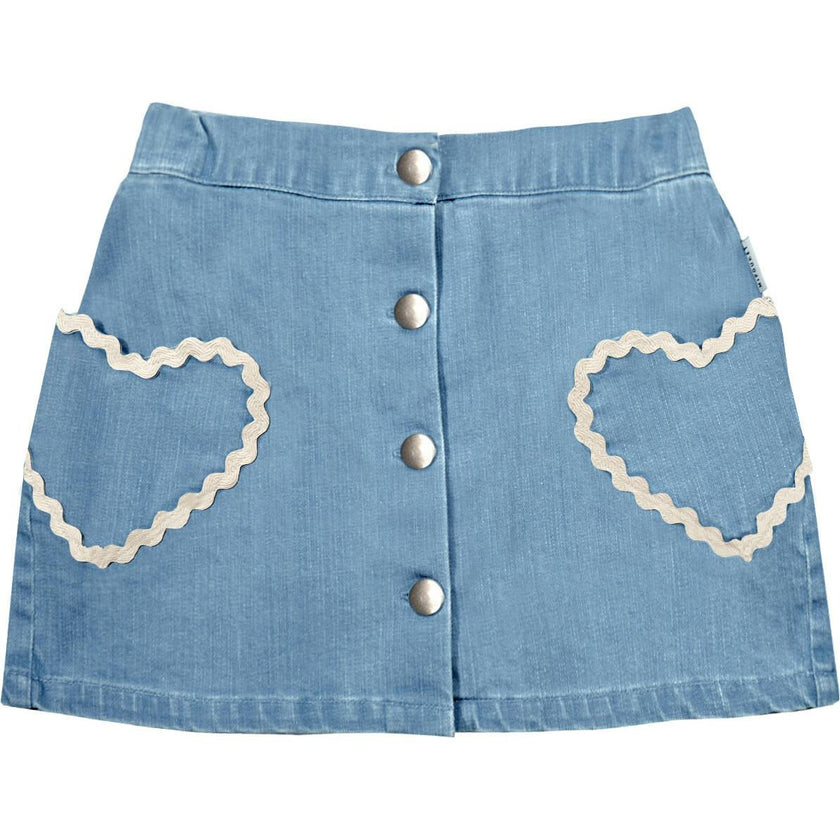 Mipounet SS26 Louise Denim, Skirt Light Blue