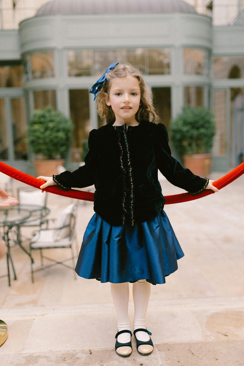 VENDOME JACKET NAVY SMOCKED