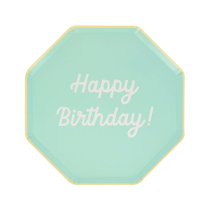 Mixed Happy Birthday Side Plates