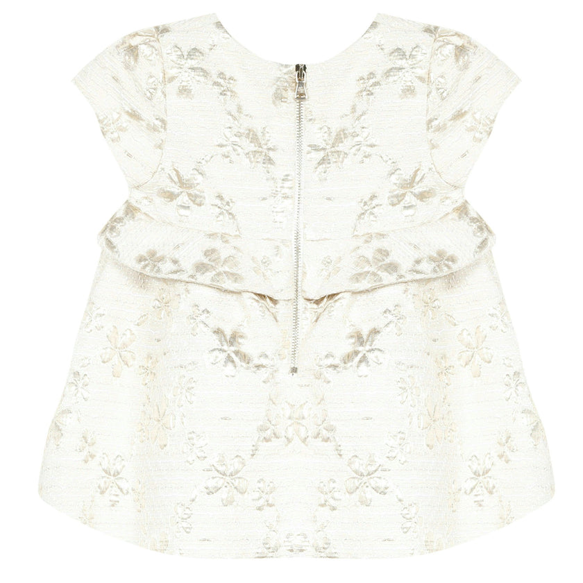 TARTINE ET CHOCOLAT Pearl Floral Jacquard Baby Dress