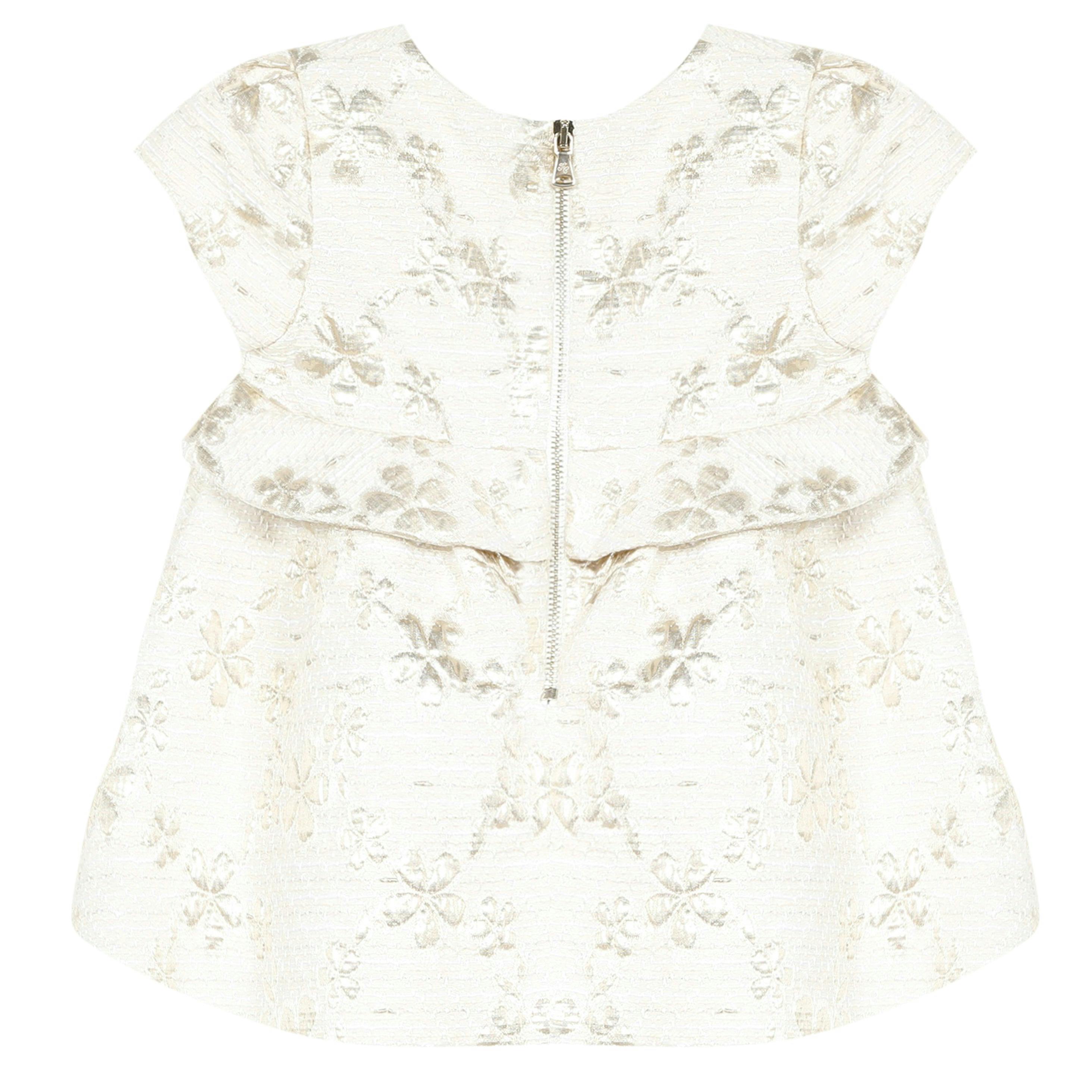 TARTINE ET CHOCOLAT Pearl Floral Jacquard Baby Dress