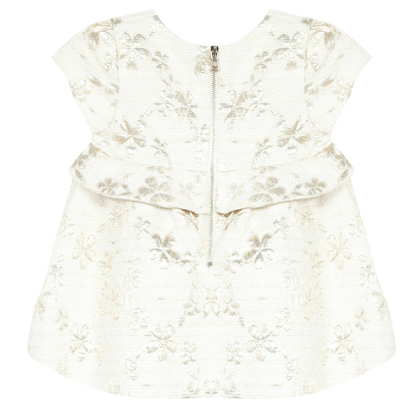 TARTINE ET CHOCOLAT Pearl Floral Jacquard Baby Dress