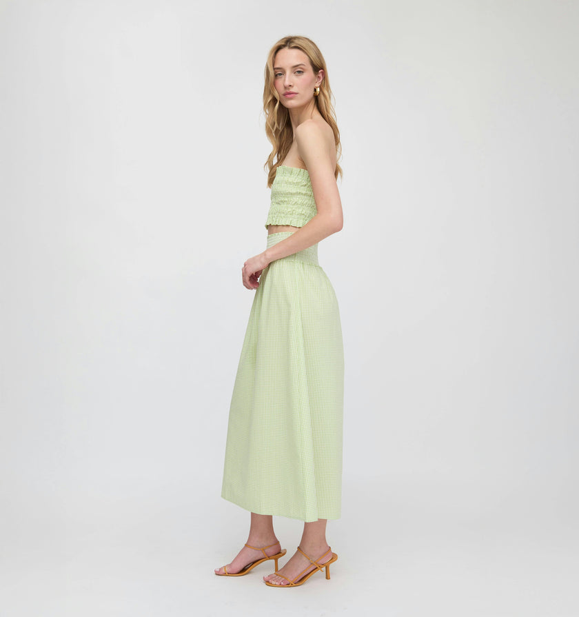 The June Nap Top - Lime Gingham