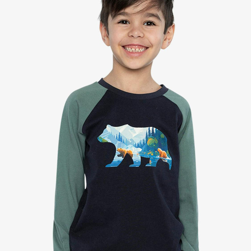 Raglan T-Shirt Dark Blue And Green
