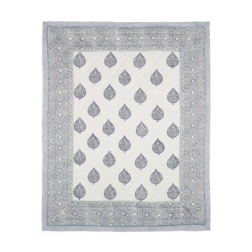 Block-Printed Cotton Crib Quilt