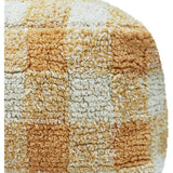 Vichy Plush Tablecloth-Inspired Pouf
