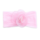 Multicolor Elastic Flower Headband Set