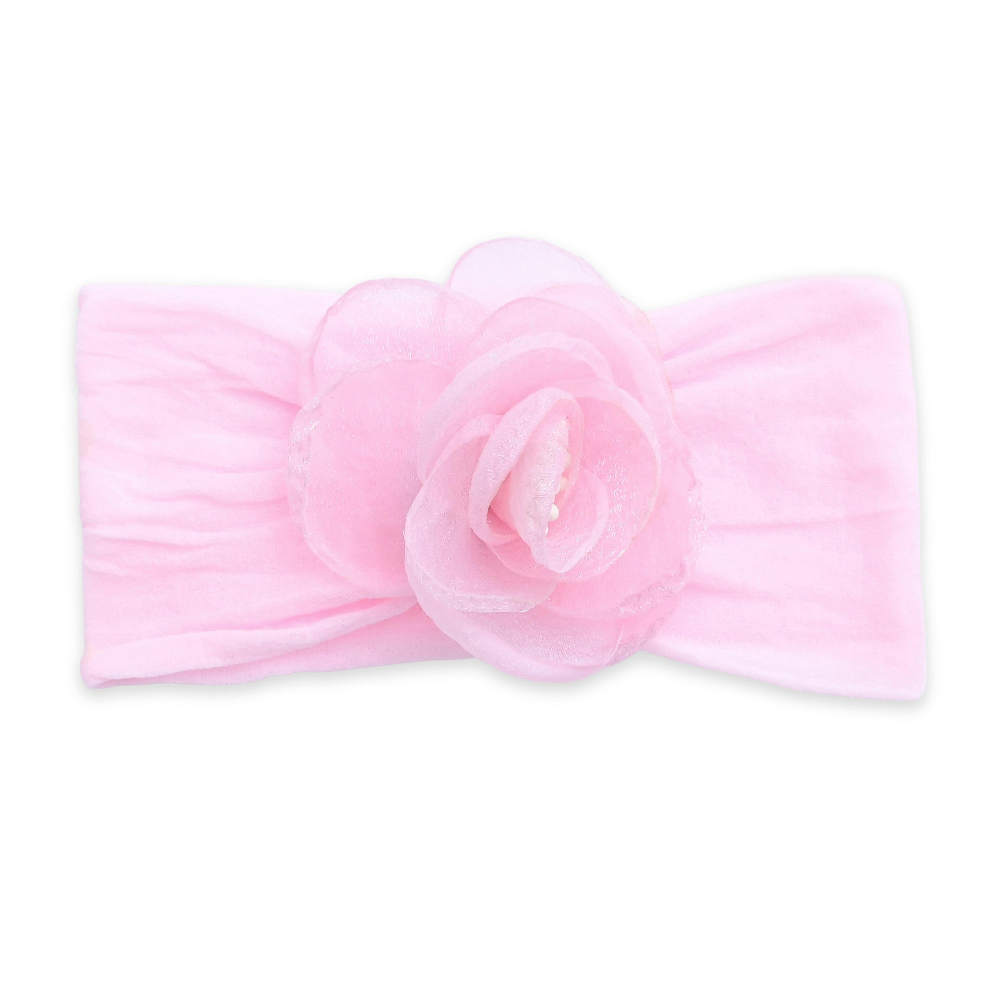 Multicolor Elastic Flower Headband Set