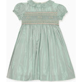 Sage Verity Silk Ceremony Girl Hand-Smocked Dress