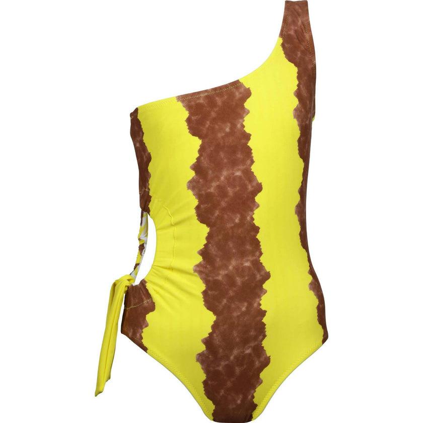 Elena Sleeveless One-Shoulder Cut-Out Swimsuit