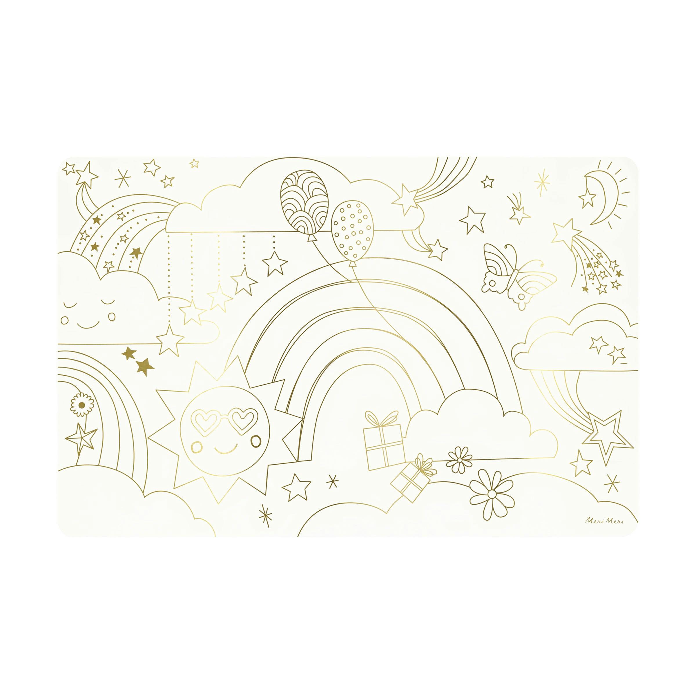 Happy Icons Coloring Placemats