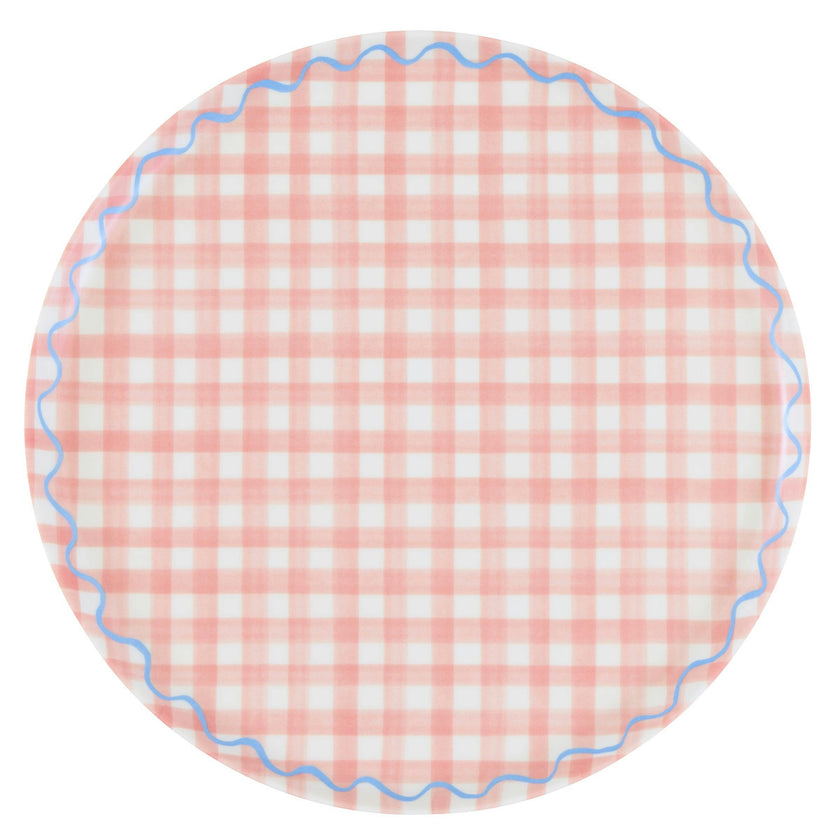 Gingham Reusable Large Plates