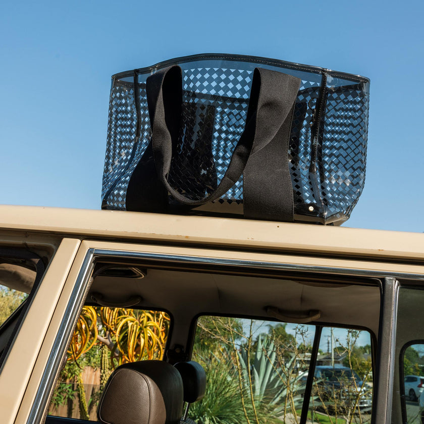Wellington Cabana Tote, Perforated TPU Black