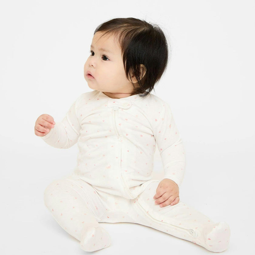 Marley Zip Pajama, Rose Hearts
