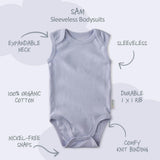 SAM 5-Pack Sleeveless Bodysuits
