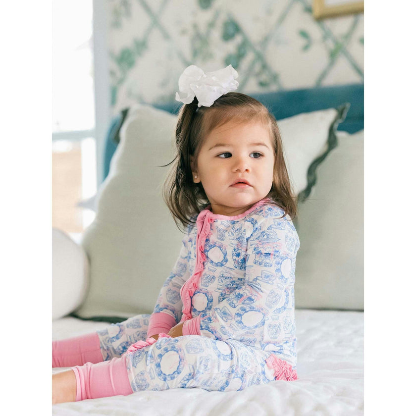 Porcelain Bamboo Ruffle Romper