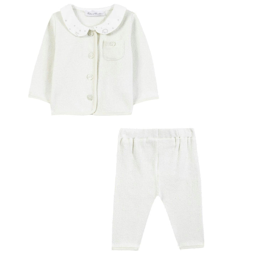 TARTINE ET CHOCOLAT Brushed Fleece Baby Set - Nacre