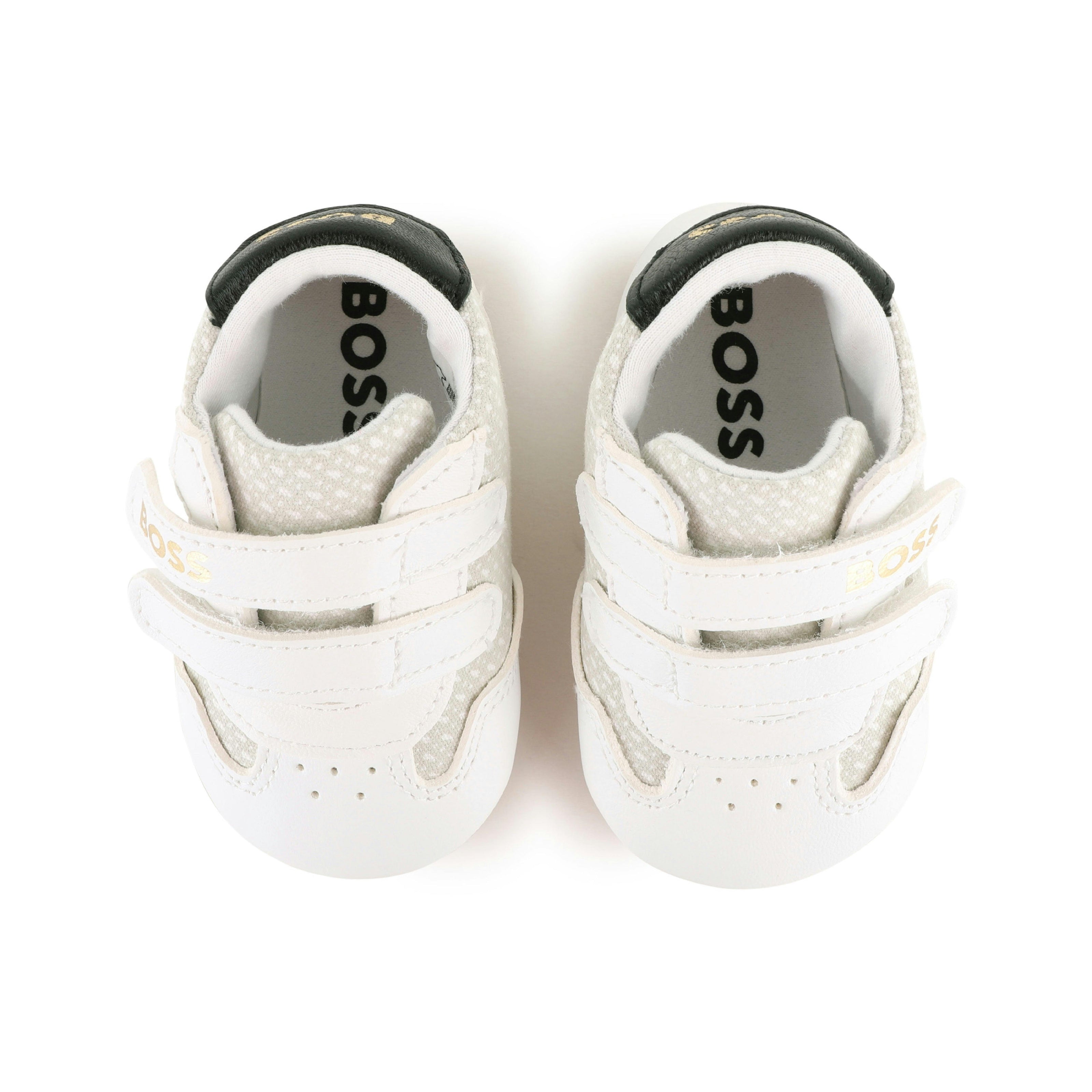 White & Beige Baby Sneakers