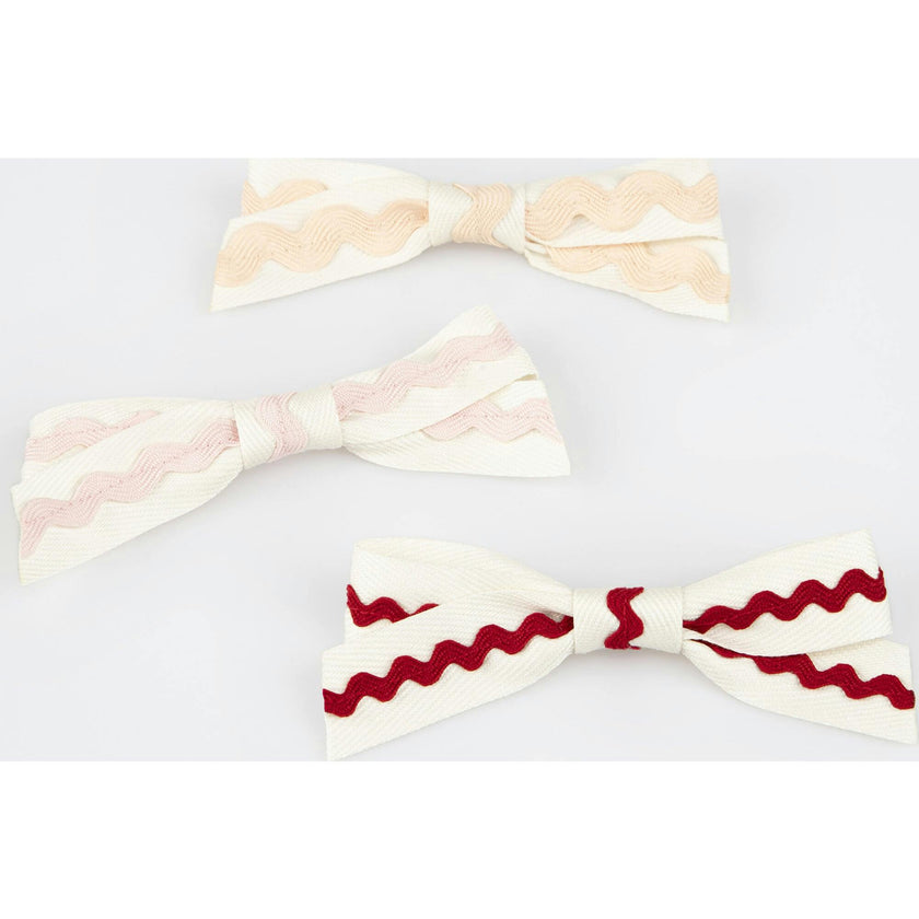 Ricrac Bow Hair Clips