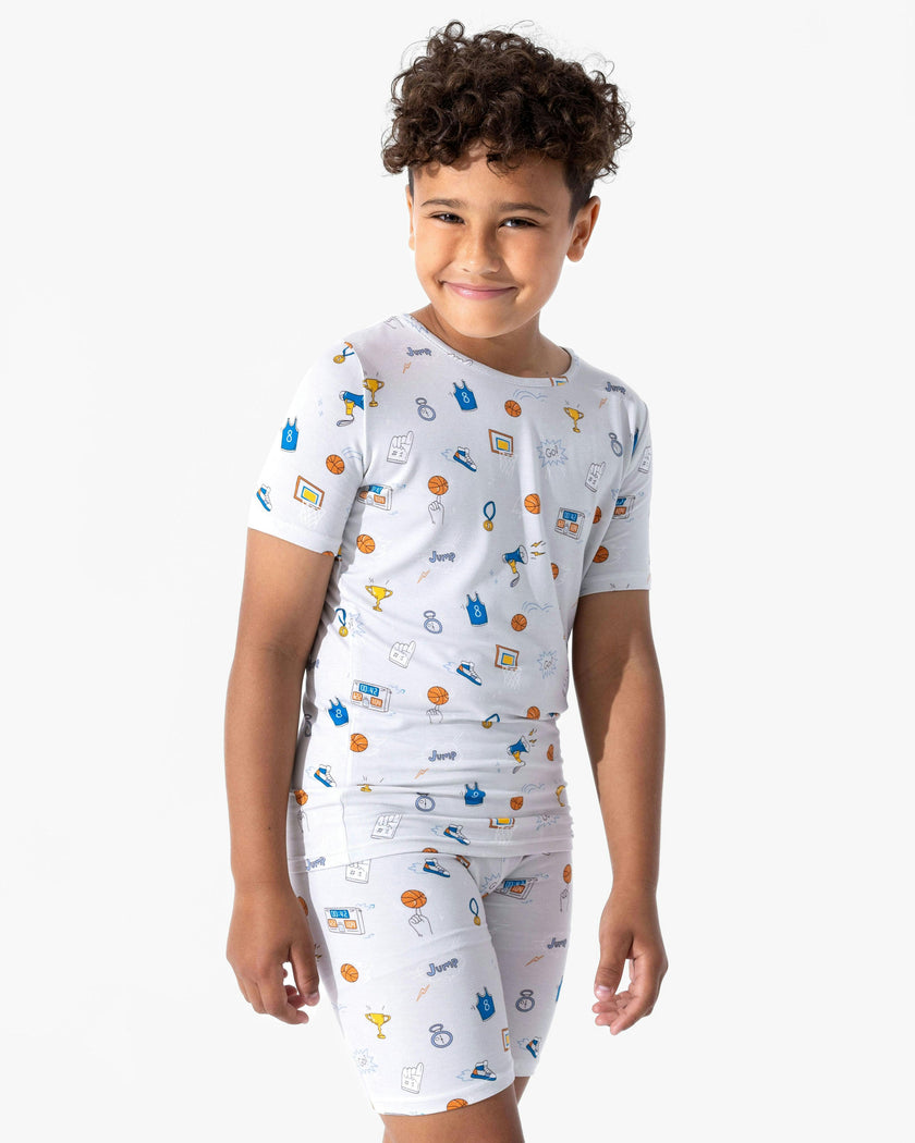 All Star Basketball Bamboo Kids Pajama Short Set