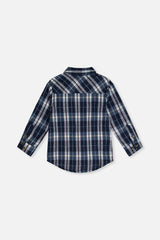Flannel Shirt Blue and White Plaid