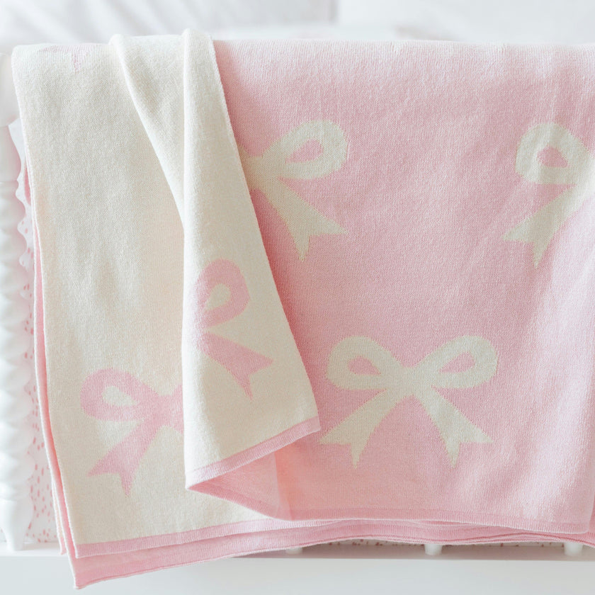 Nursery Blanket - Pink Bow
