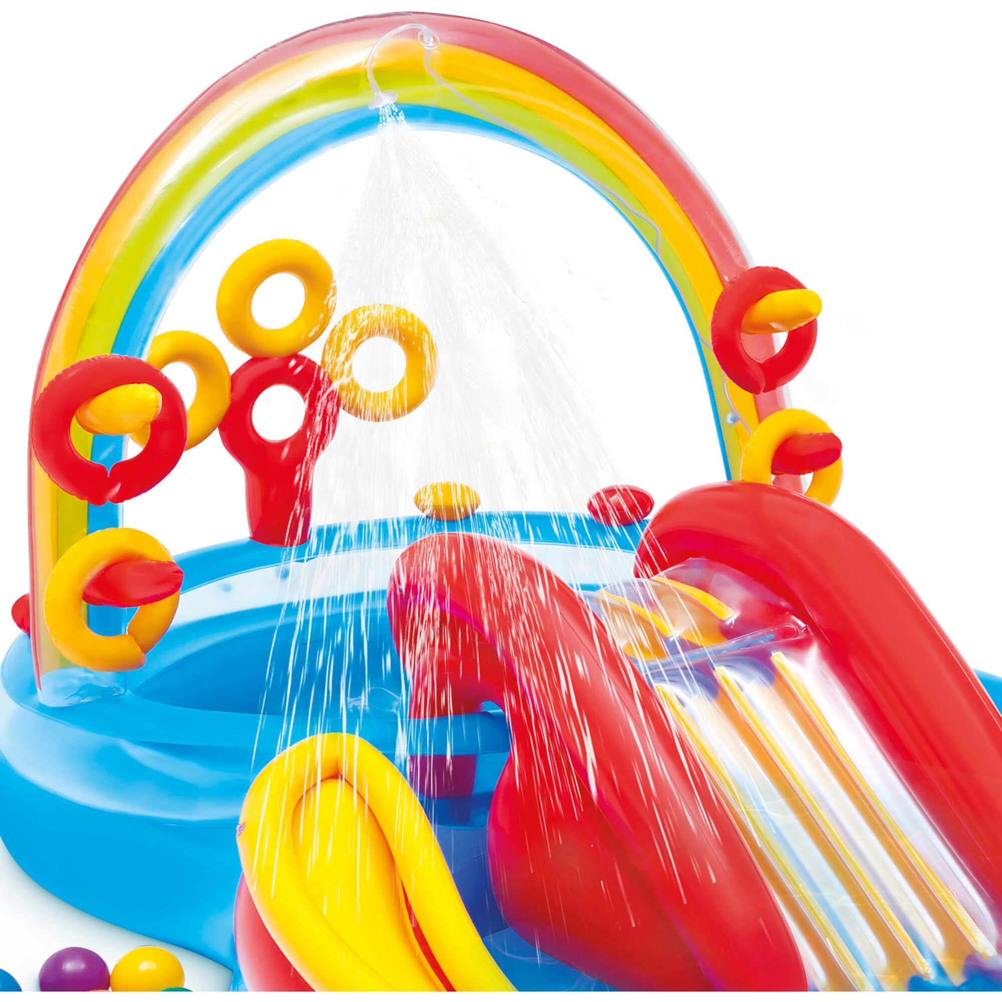 Rainbow Slide Inflatable Pool & Water Slide Ring Center