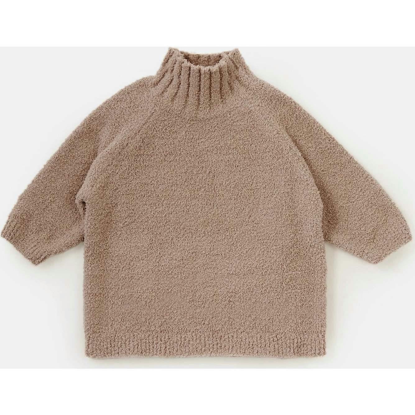 Fuzzy Boxy Mock Neck Sweater