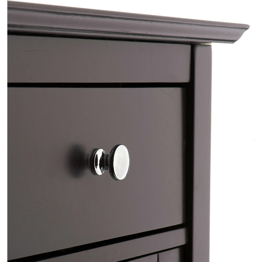 Chesterfield Wooden Floor Cabinet with Waffle Glass Door and Drawer