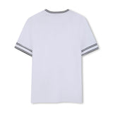 White Contrast Trim T-Shirt