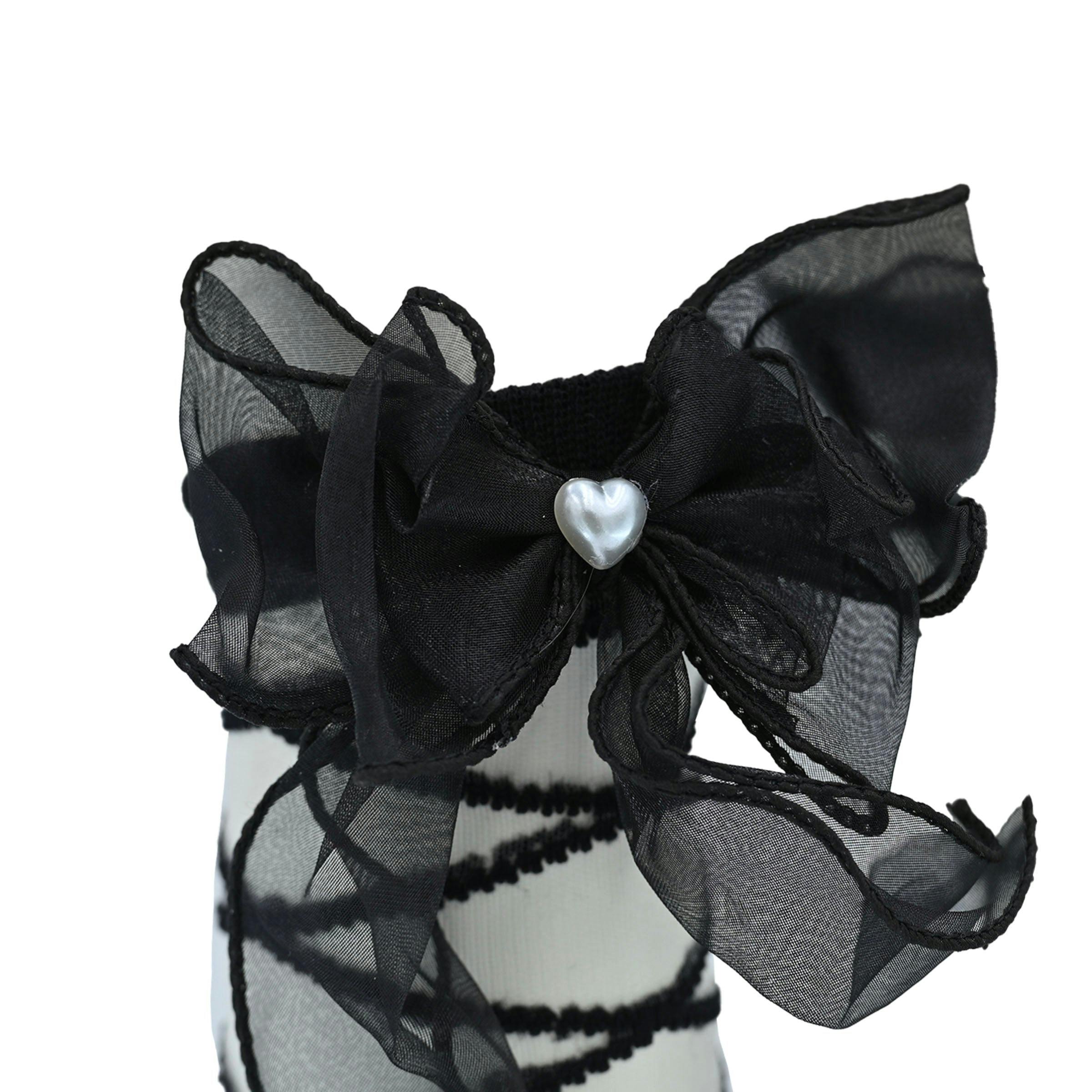 Tulle Tie Wrap Heart Socks