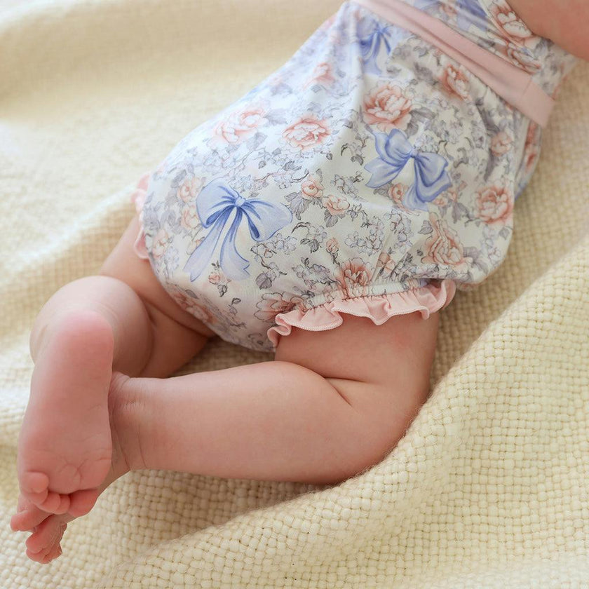 Agatha Sleeveless Bow Bubble Romper