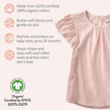ROSE 5-Pack Ruffle Shoulder Short Sleeve T-shirts