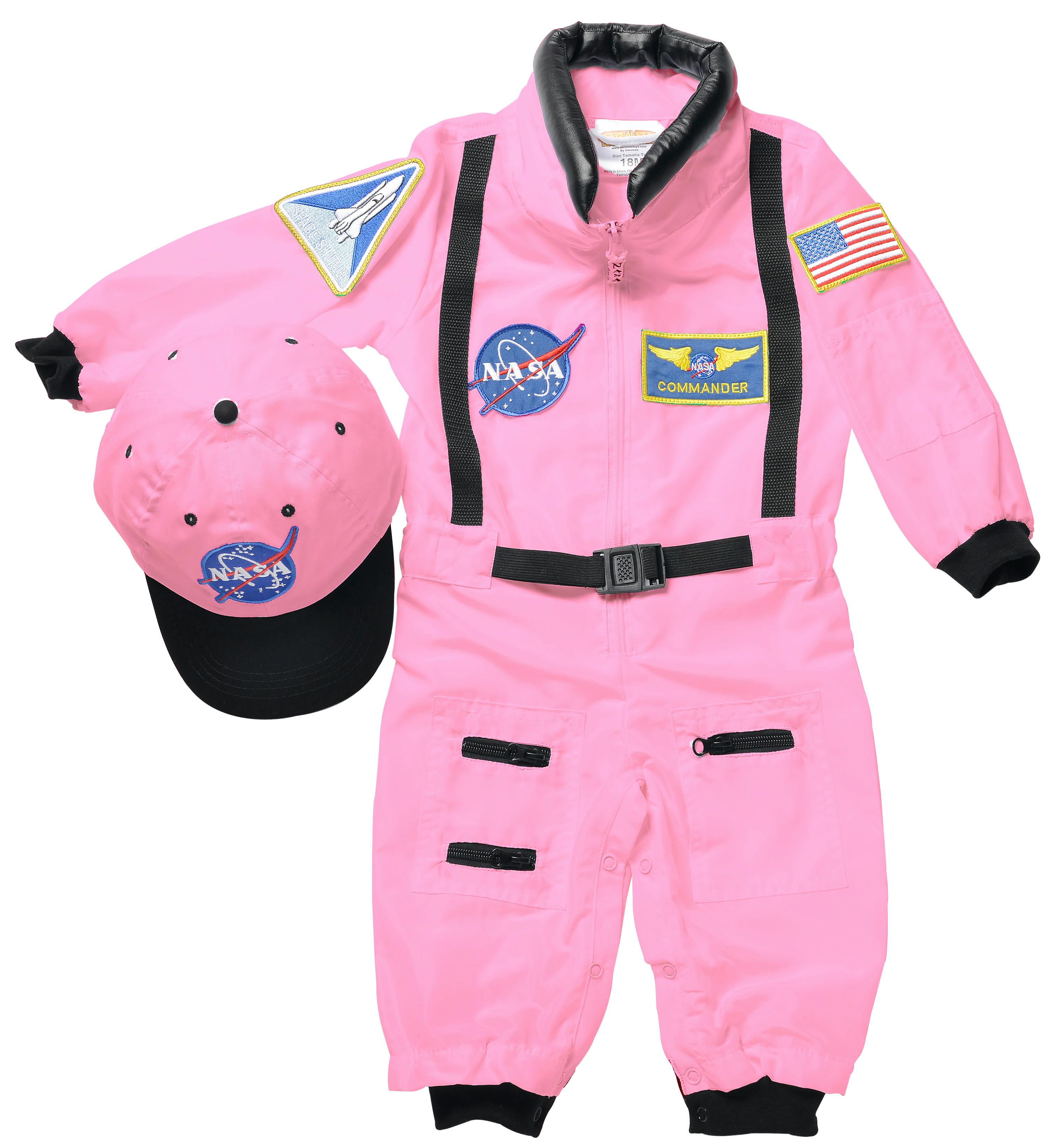 Jr. Astronaut Suit with Embroidered Cap, Pink