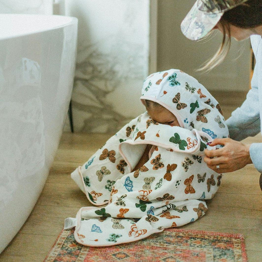 Toddler Hooded Towel - Butterflies