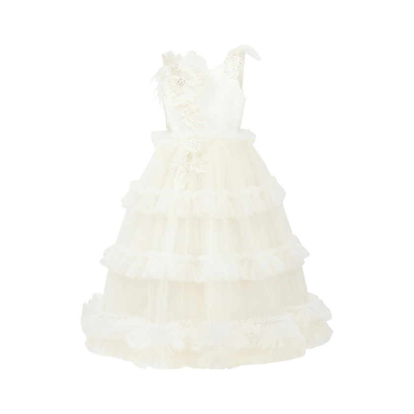 Off White Jasmine Tulle Dress