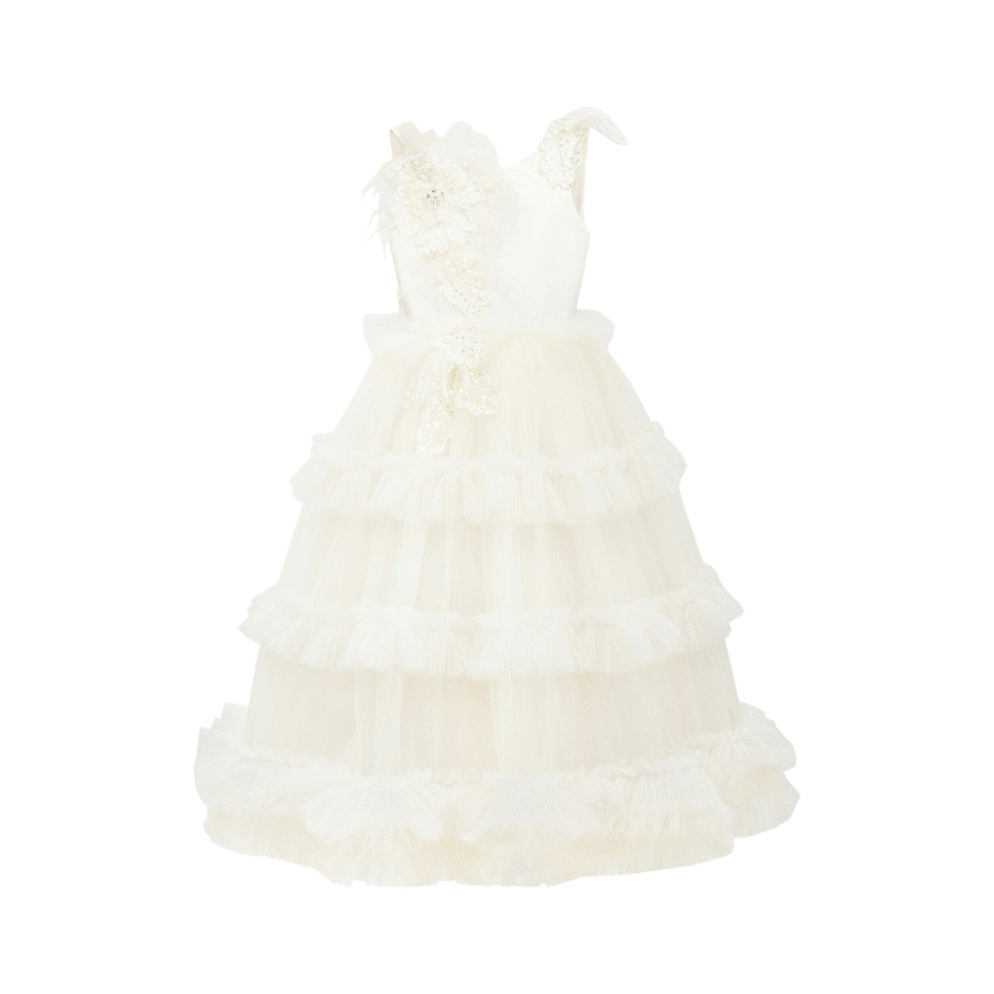 Off White Jasmine Tulle Dress