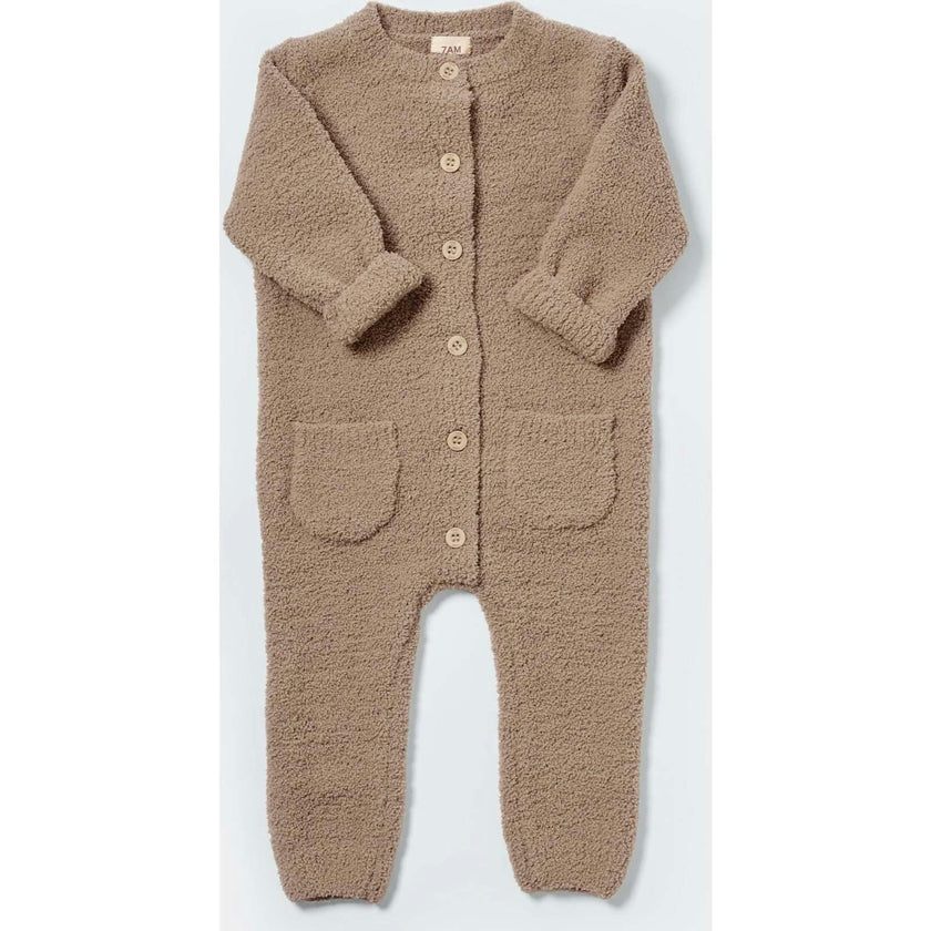 Fuzzy Long Sleeve Jumpsuit