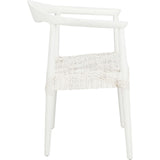 Juneau Leather Woven Accent Chair