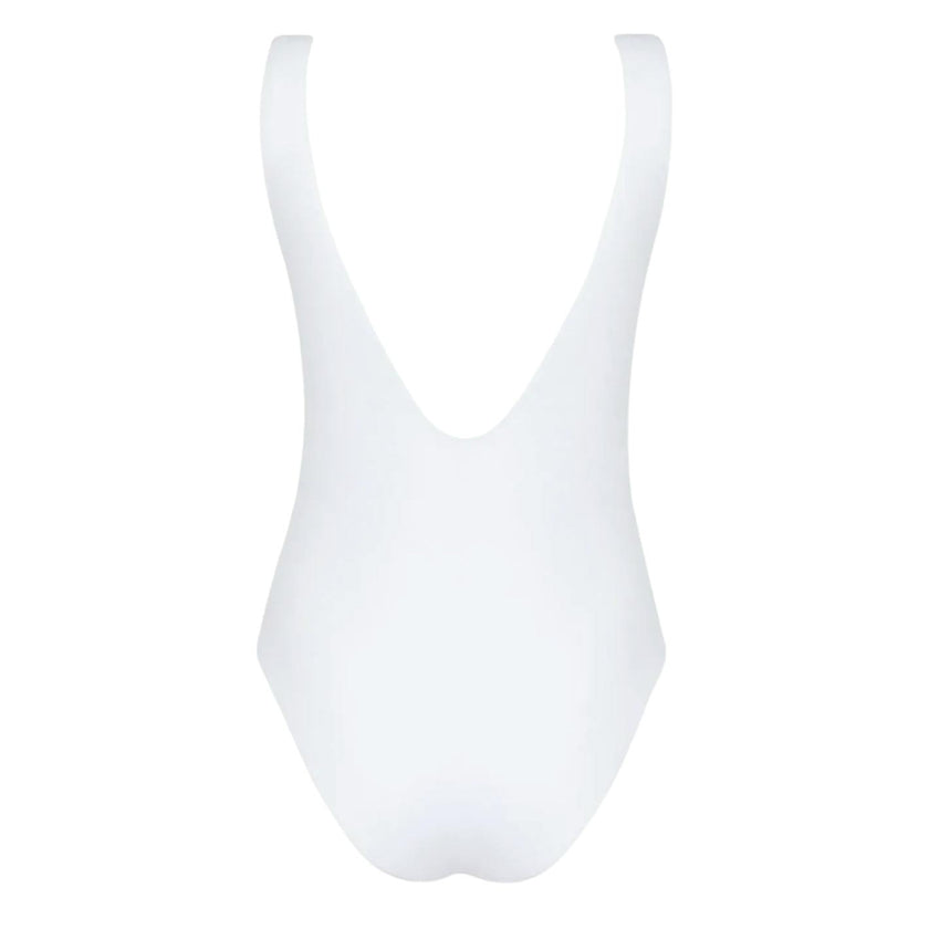 women's shell white terry scoop neck one piece