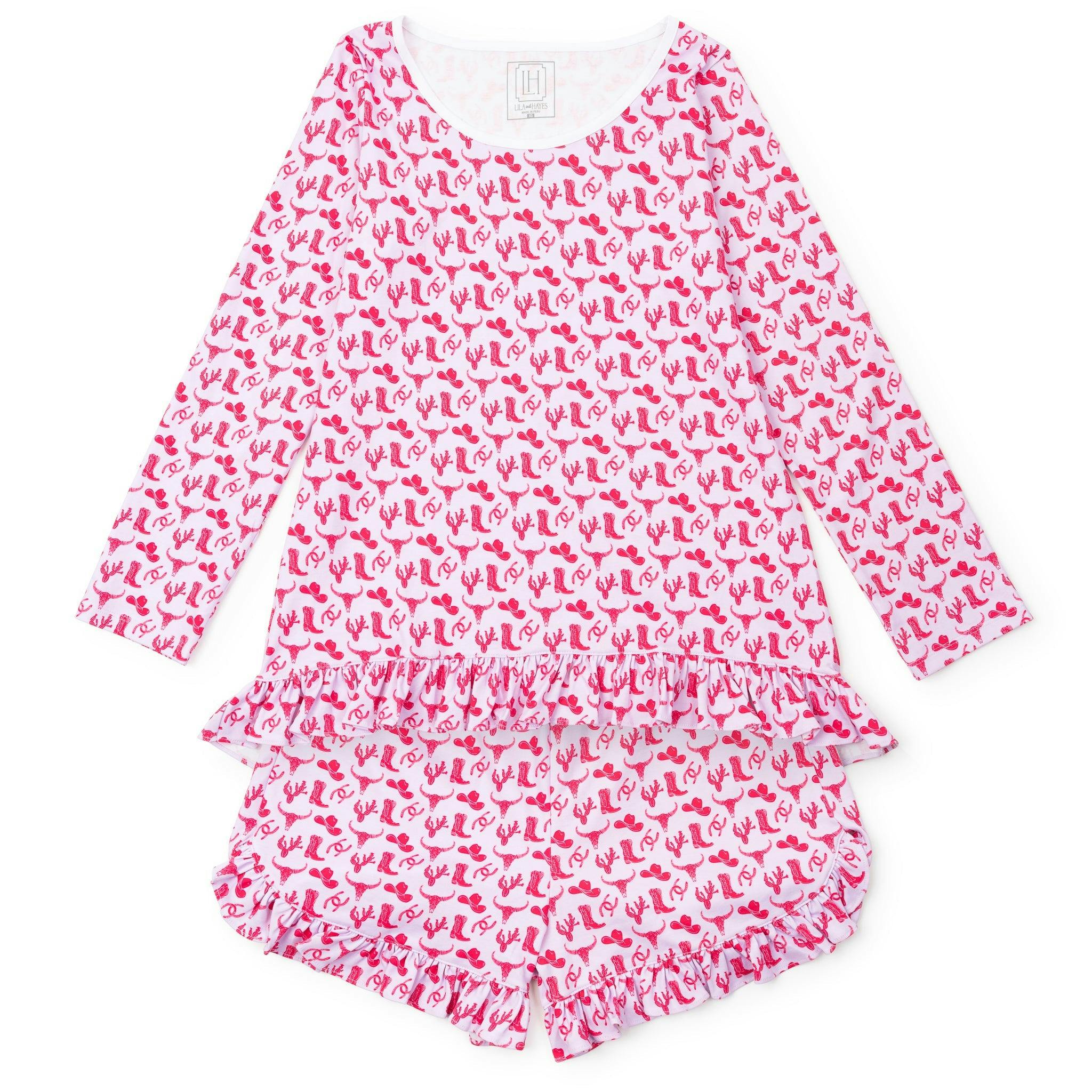 Kathryn Women's Pajama Short Set - Wild West Pink