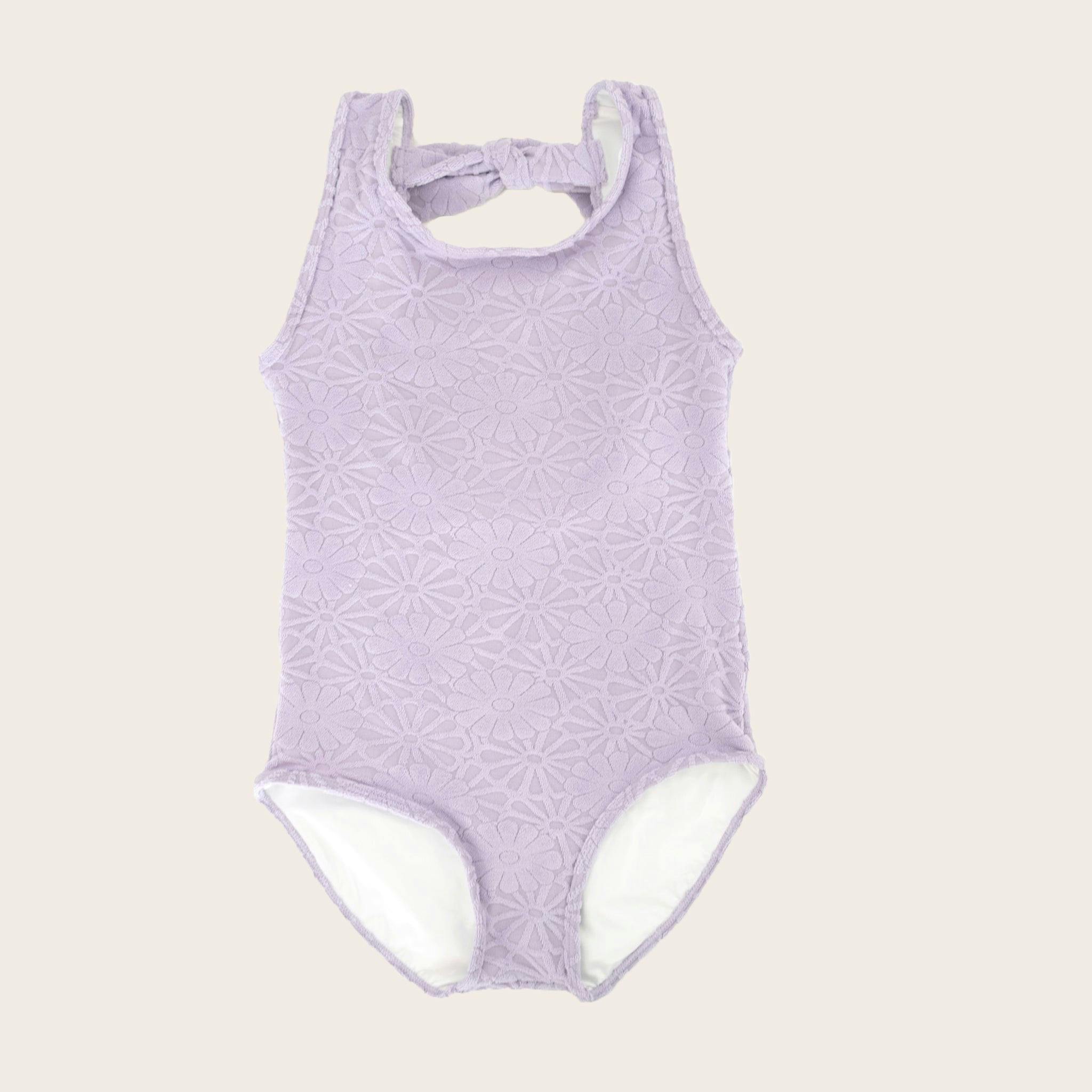 Terry Lavender Floral One Piece Tank