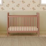 Liberty 3-in-1 Convertible Spindle Crib with Toddler Bed Conversion Kit in Dusty Rose