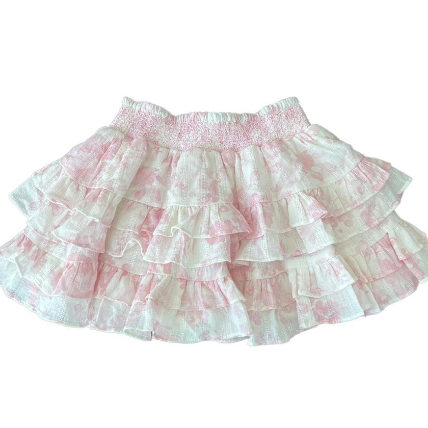 Saline skirt in pink roses
