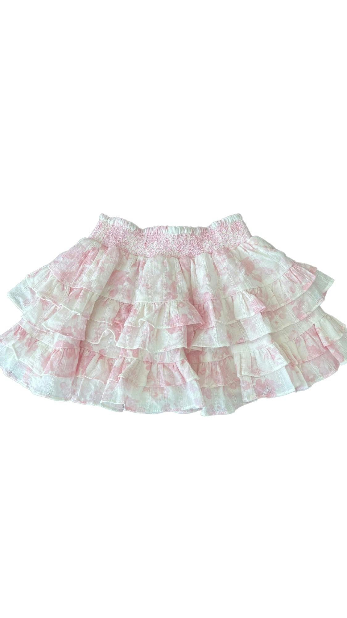 Saline skirt in pink roses